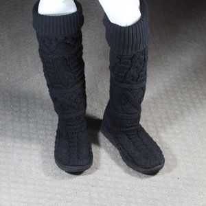 Ugg (Australian) Size 6 Black Cardy Sweater Knit Boots